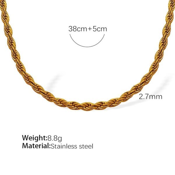 Textured Stainless Steel Chain Necklace Collection – Style 01 Textured Stainless Steel Chain Necklace Collection – Style 01