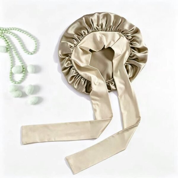 zn-series-6-03 Double-Layer Mulberry Silk Knit Tie Bonnet
