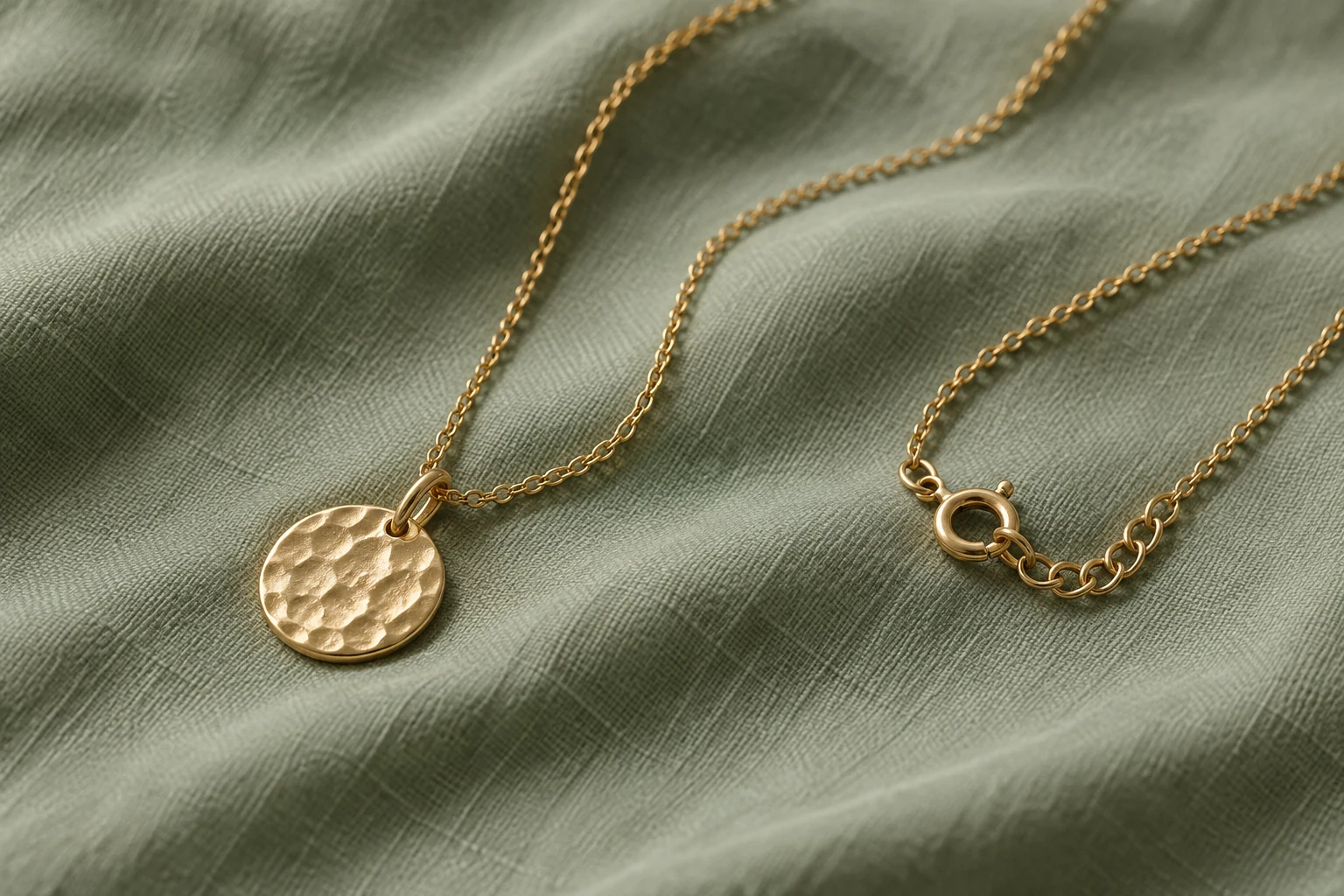 A generic pendant and clasp shown in close detail